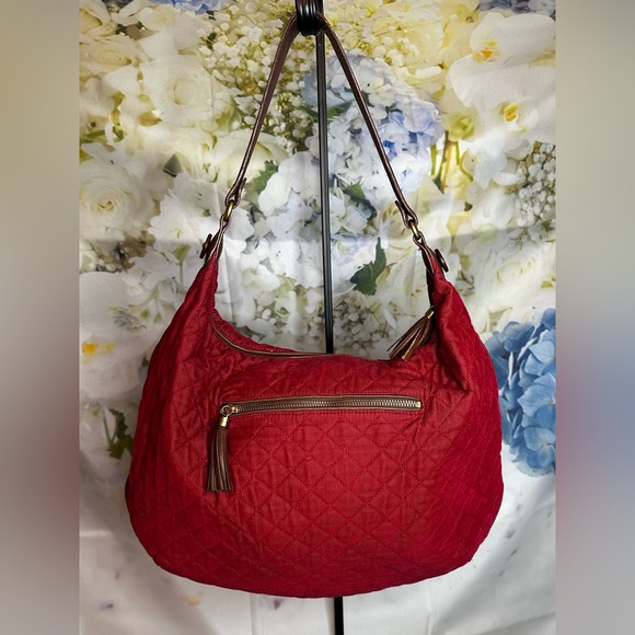 Vera Bradley Red Corduroy XL hobo bag EUC‌‌‌‌‌‌ - Picture 3 of 17